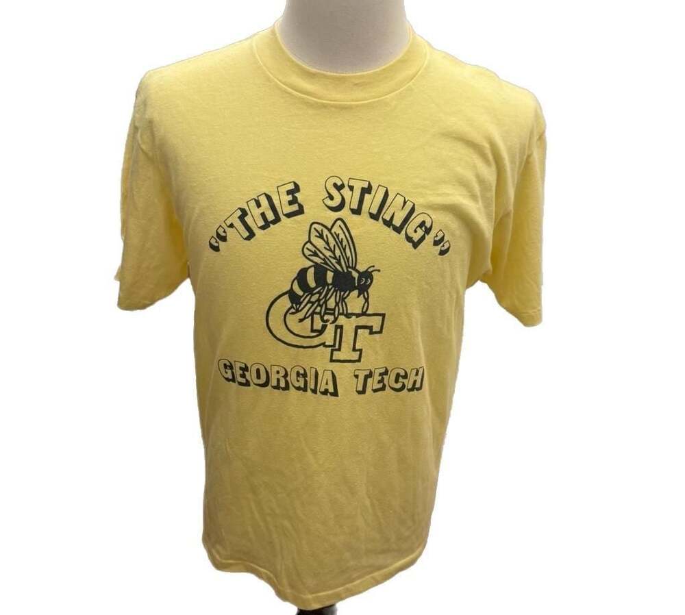 Vintage 80s Sneakers Georgia Tech The Sting T-Shirt XL